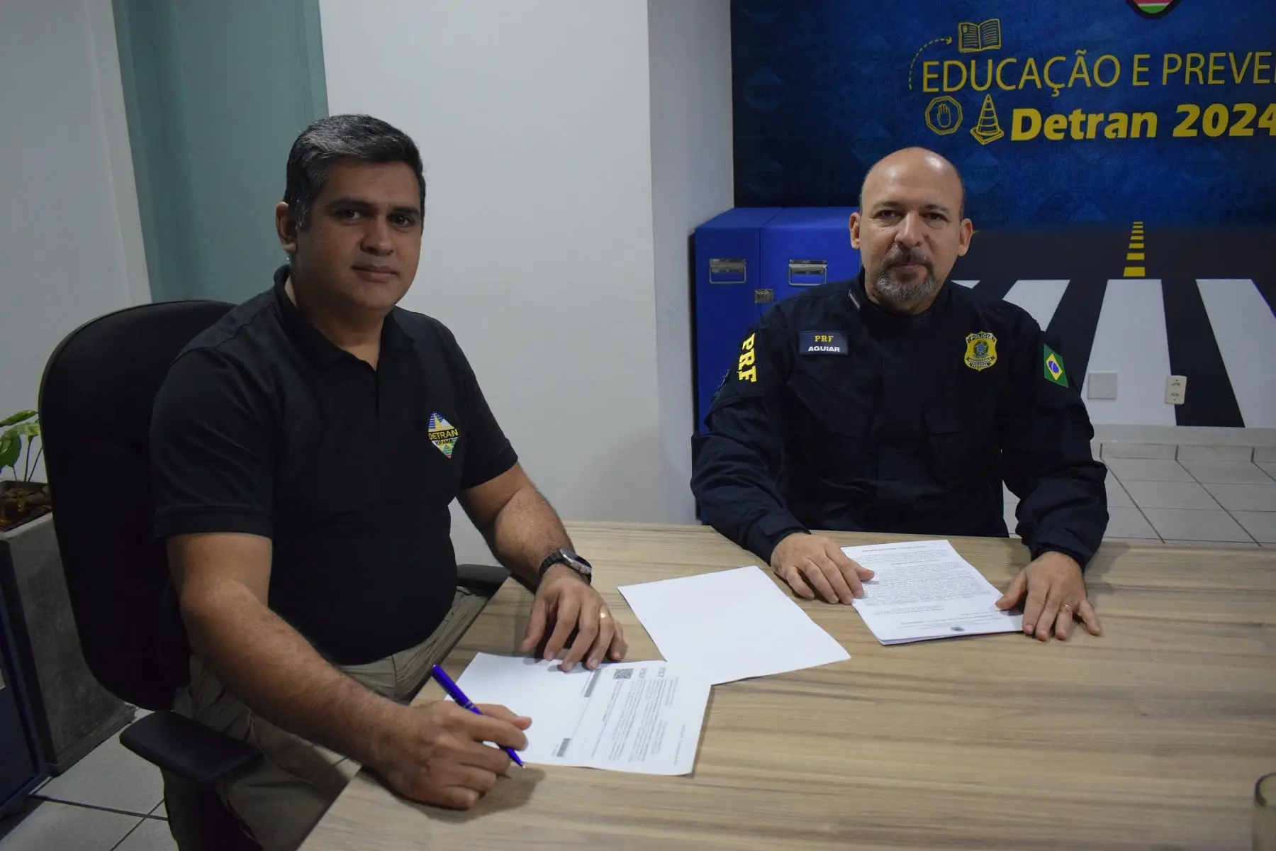 Assinatura Acordo Coop Tecnica Detran RR e PRF Foto Ascom Detran RR 2