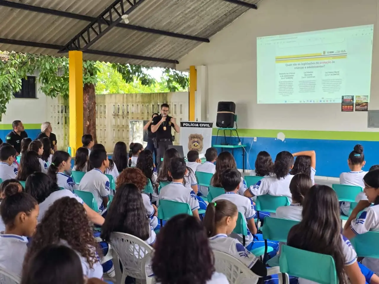 Polícia Civil de Roraima realiza palestra contra violência infantil em escola de Caracaraí 1 Op Hagnos1