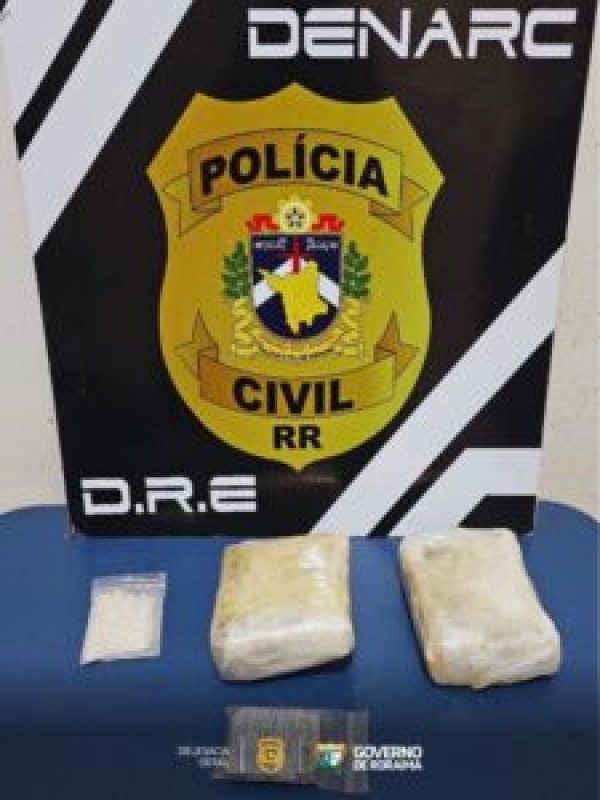 Policia Civil prende guianense em flagrante com dois quilos de