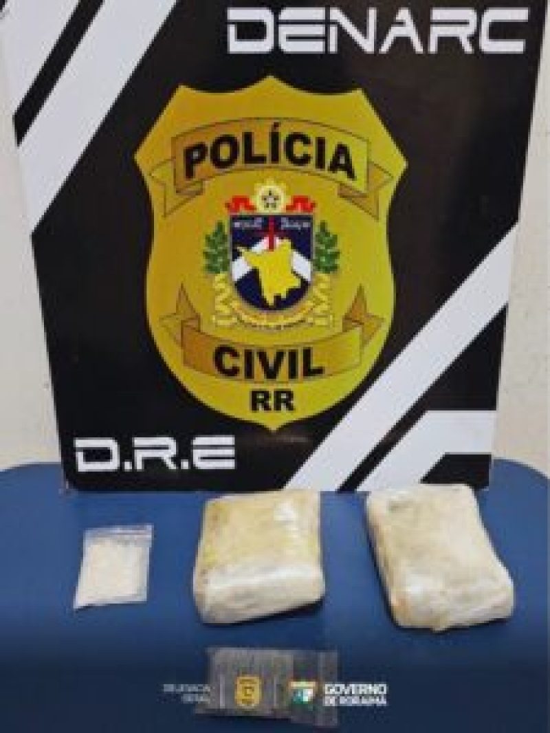 Policia Civil prende guianense em flagrante com dois quilos de