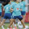 Selecao feminina realiza primeiro treino com todas as convocadas