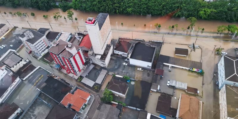 Norte catarinense e o mais impactado pela chuva diz Defesa