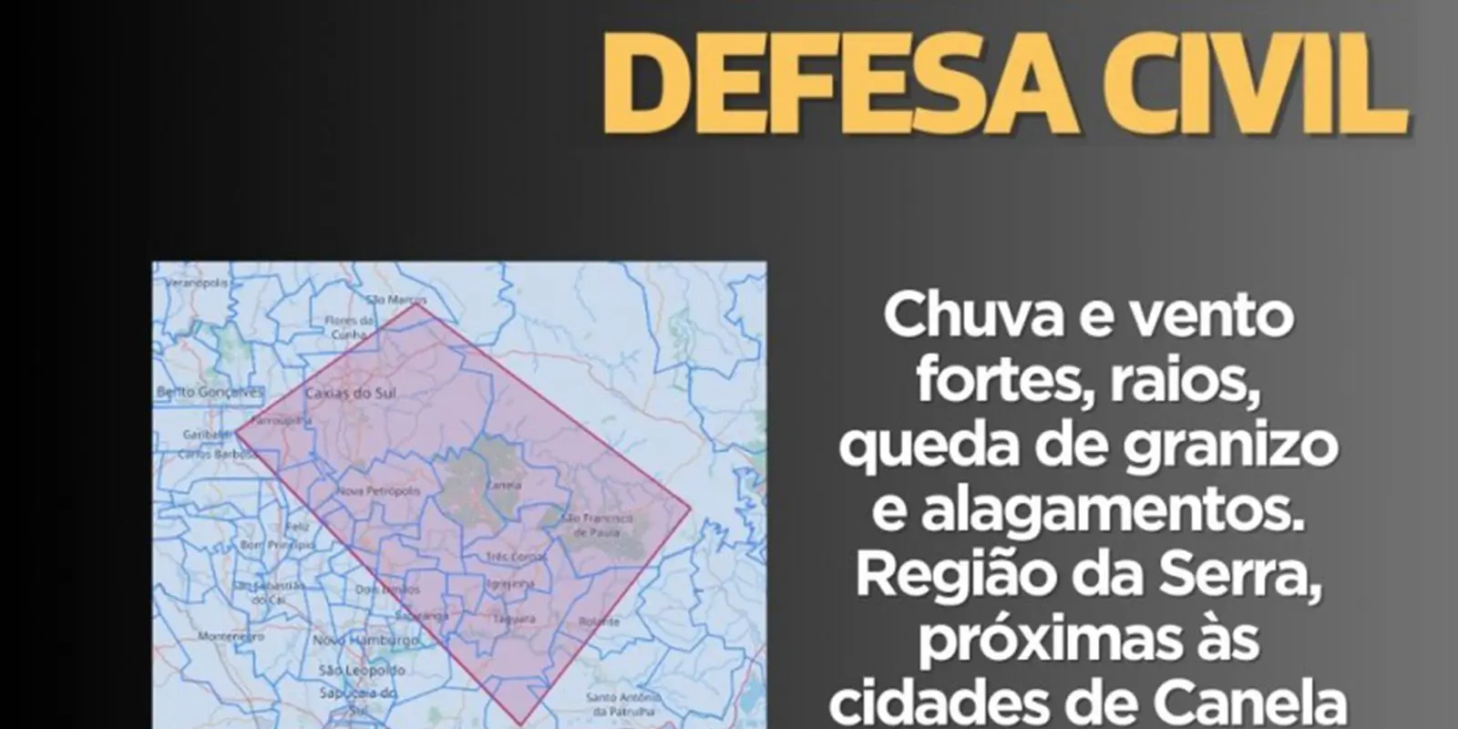 Defesa Civil alerta populacao para risco de novos temporais no