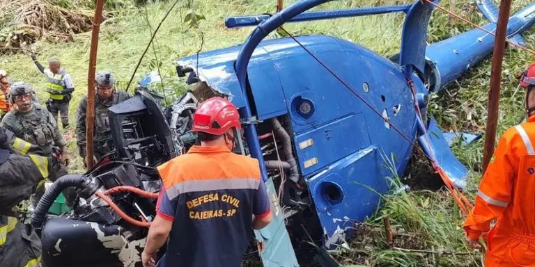 Duas pessoas morrem em queda de helicoptero no interior de