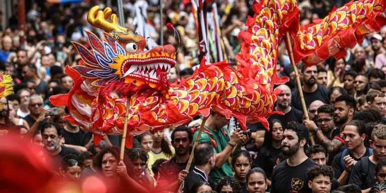 Ano Novo Chines e comemorado em Sao Paulo pela vigesima