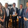Governador Antonio Denarium com ministro Fux senador Hiran e pge Tyrone