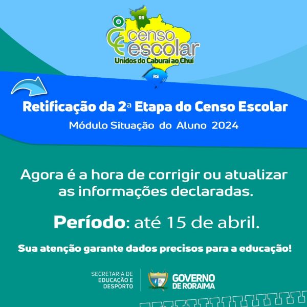 RETIFICACAO DO CENSO DE 2024
