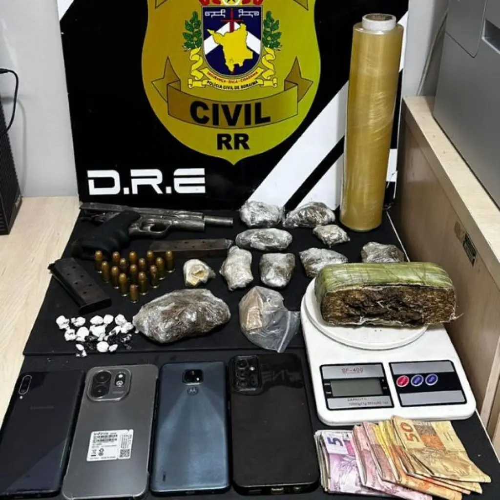 Ação integrada da PCRR e PMRR resulta na prisão de casal venezuelano por tráfico de drogas na capital 1 2025090503