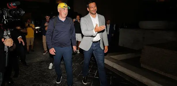 Ancelotti encontra presidente da CBF: 'Eu aprendo português muito rápido'