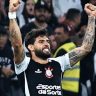 Yuri Alberto comemora gol do Corinthians sobre o Novorizontino em jogo da Copa do Brasil