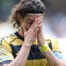 Cavani se lamenta durante jogo entre Boca Juniors e Auckland City no Mundial