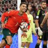 Cristiano Ronaldo comemora gol na final da Liga das Nações sobre a Espanha