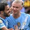 Haaland comemora gol marcado pelo Manchester City contra a Juventus no Mundial