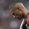De La Cruz se lamenta durante Flamengo x Central Córdoba, jogo da Libertadores