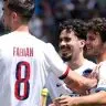 Jogadores do PSG comemoram gol marcado contra o Seattle Sounders no Mundial