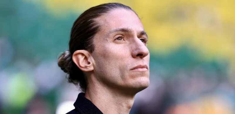 Filipe Luís, técnico do Flamengo, em confronto contra o Palmeiras, pelo Brasileirão