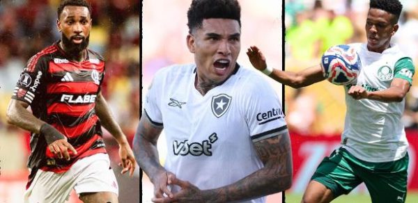 Gerson, Igor Jesus e Estêvão estão perto do adeus a Flamengo, Botafogo e Palmeiras