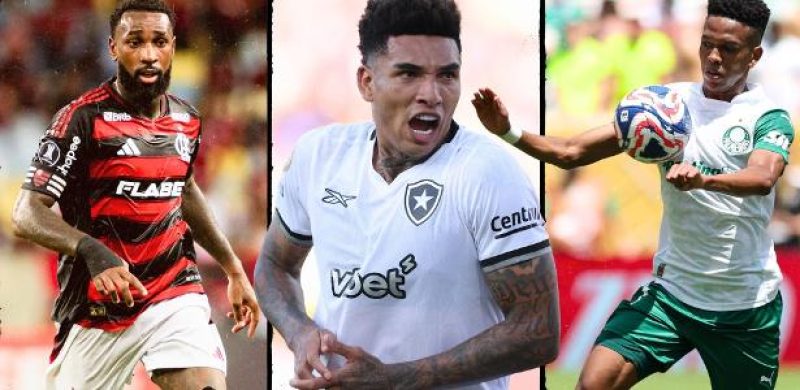 Gerson, Igor Jesus e Estêvão estão perto do adeus a Flamengo, Botafogo e Palmeiras