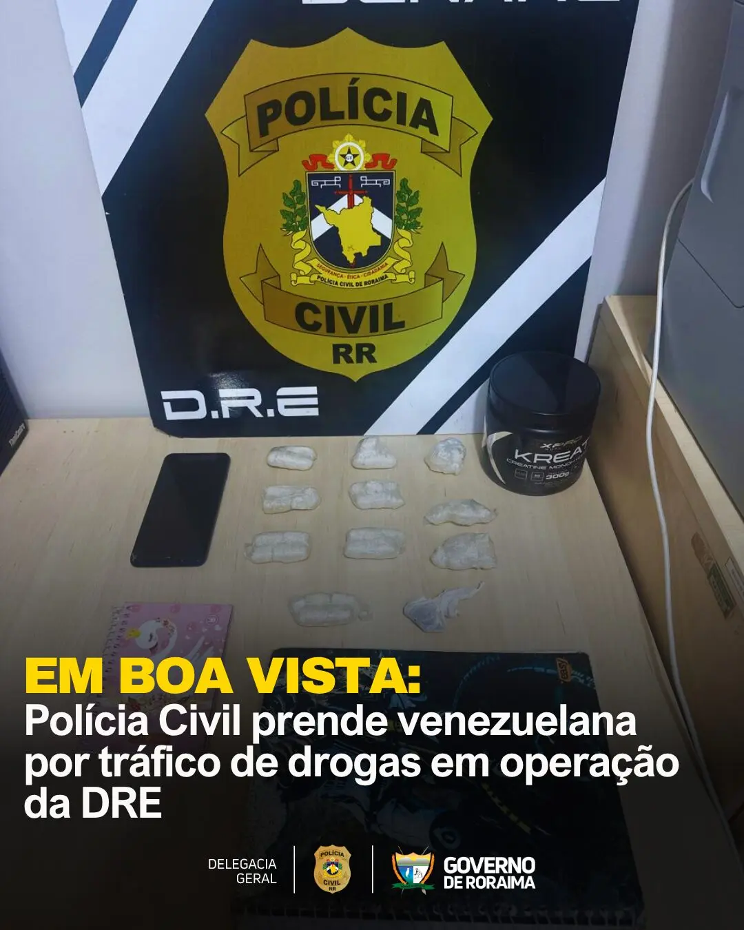 EM BOA VISTA: Polícia Civil prende venezuelana por tráfico de drogas em operação da DRE 1 INSTARAM Feed 1080 x 1350 px 82