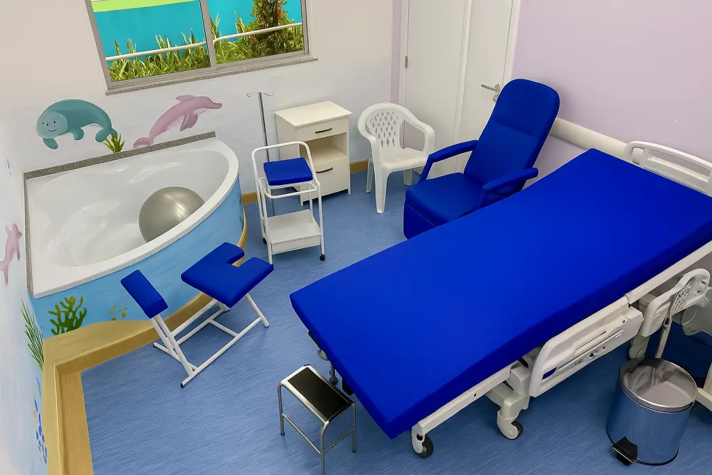 Maternidade oferece acomodações acolhedoras no Centro de Parto Natural. 1 Maternidade entrega suites humanizadas no Centro de Parto Normal Ascom Sesau 1