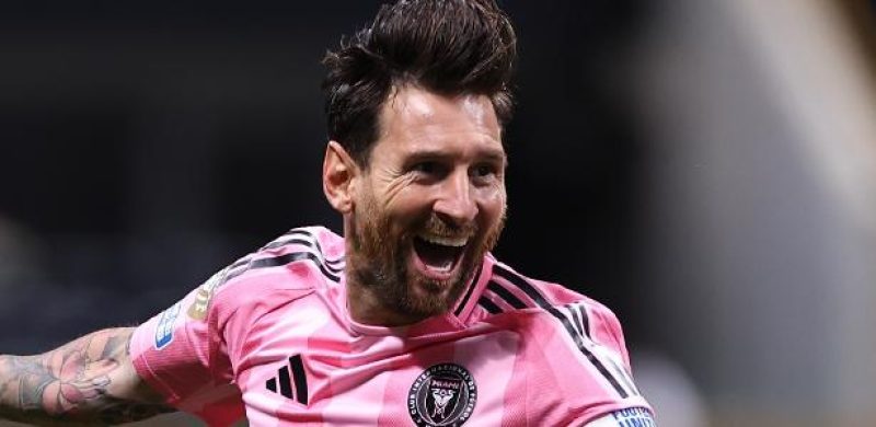 Messi comemora gol marcado pelo Inter Miami contra o Porto no Mundial de Clubes
