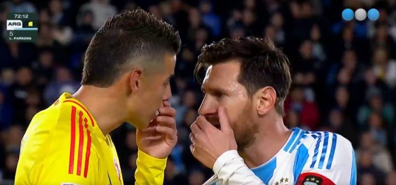 Messi e James Rodríguez discutem em Argentina x Colômbia: "Você fala demais" | futebol internacional