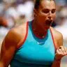 Aryna Sabalenka nas quartas de final de Roland Garros em 2025