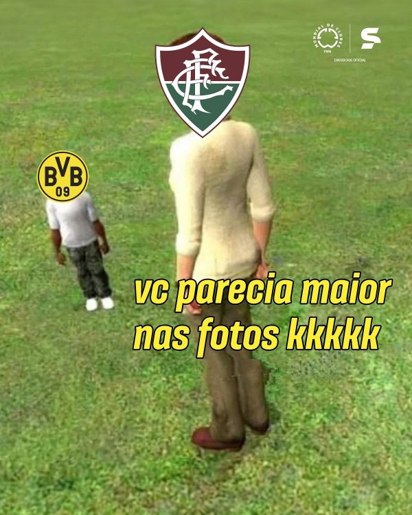 "Você parecia maior nas fotos": veja memes após atuação do Fluminense contra o Borussia | fluminense