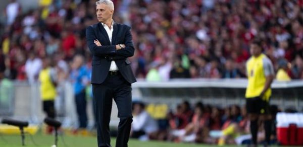 Hernan Crespo, técnico do São Paulo, na partida contra o Flamengo pelo Campeonato Brasileiro 2025