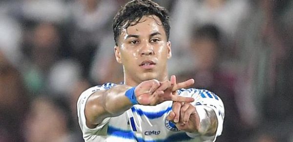 Kaio Jorge comemora gol marcado pelo Cruzeiro contra o Fluminense no Brasileirão