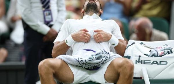 Novak Djokovic na primeira rodada de Wimbledon em 2025
