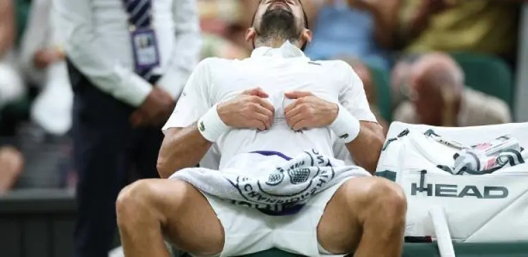 Novak Djokovic na primeira rodada de Wimbledon em 2025