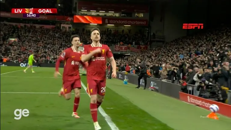 Liverpool publica que vai "imortalizar" a camisa 20 de Diogo Jota | futebol inglês