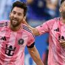 Lionel Messi comemora com Jordi Alba após marcar gol pelo Inter Miami na MLS
