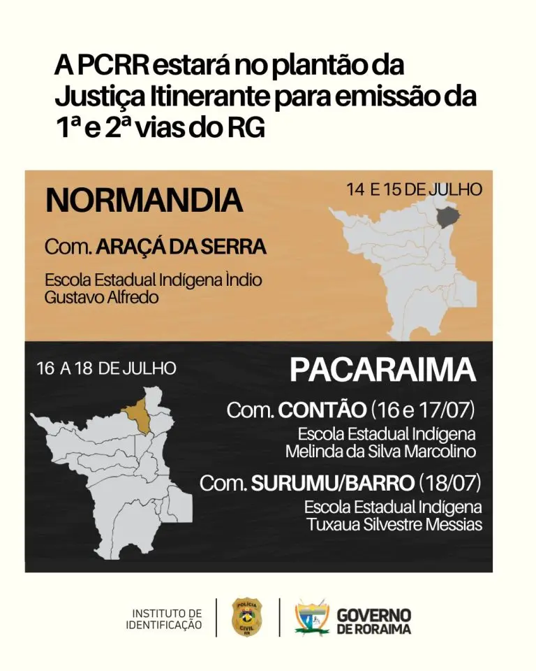 CIDADANIA: PCRR leva emissão de RG a comunidades indígenas na região norte de Roraima 2 No plantao da justica