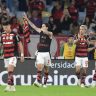 Pedro comemora após marcar pelo Flamengo contra o Fluminense
