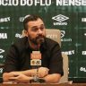 Mário Bittencourt, presidente do Fluminense, em entrevista coletiva