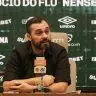 Mário Bittencourt, presidente do Fluminense, em entrevista coletiva