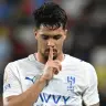 Marcos Leonardo, do Al-Hilal, comemora após marcar contra o Pachuca, no Mundial