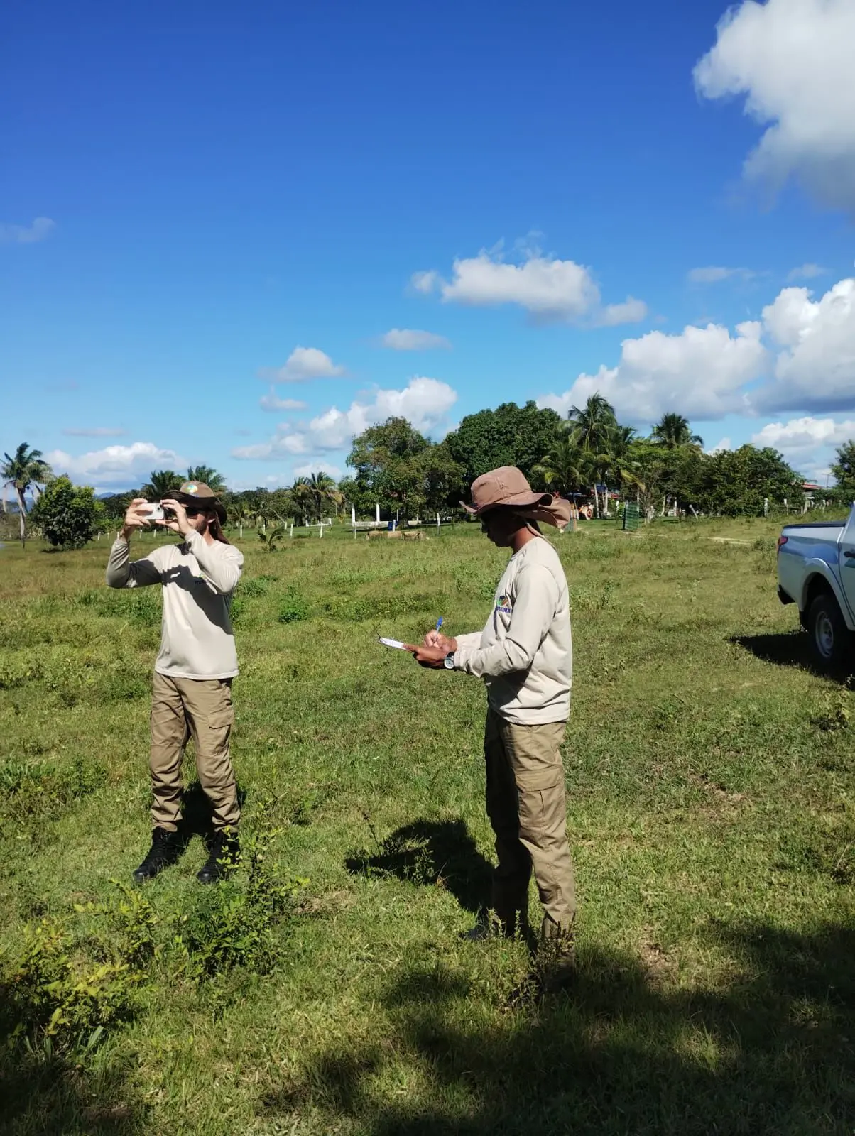 Governo de Roraima realiza campanha para regularizar polo produtivo em Normandia. 1 Tecnicos do Iteraima em Campo Ascom Iteraima