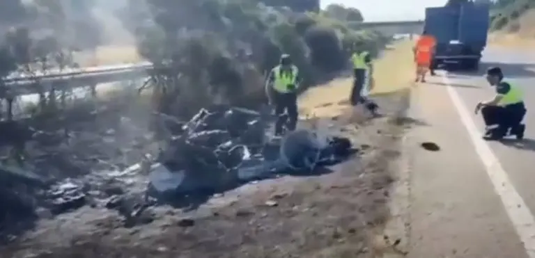 Vídeo mostra destruição do carro de Diogo Jota; polícia apura se pneu estourou durante ultrapassagem