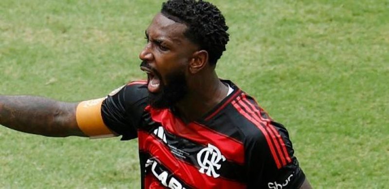 gerson comemora gol marcado pelo flamengo contra o bayern de munique no mundial