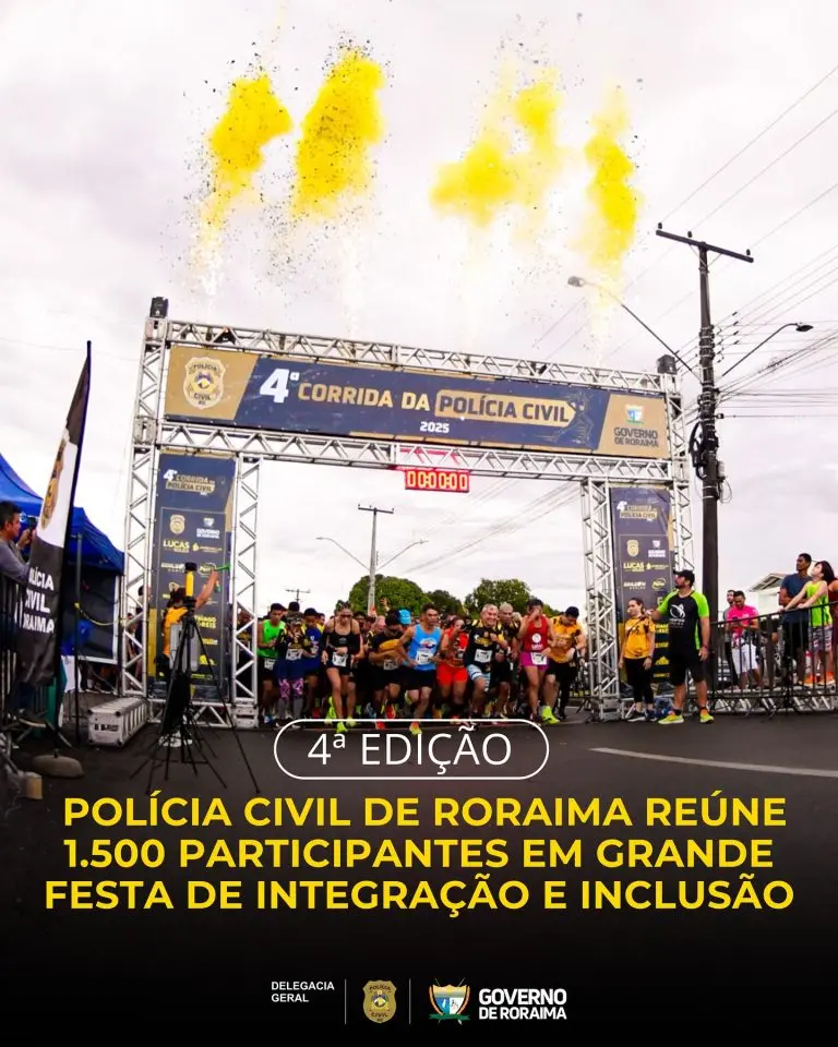 4ª EDIÇÃO: Corrida dos 21 anos da Polícia Civil de Roraima reúne 1.500 participantes em grande festa de integração e inclusão 3 policiacivilderoraima 522433651 18392692003184806 8288760094374482651 n