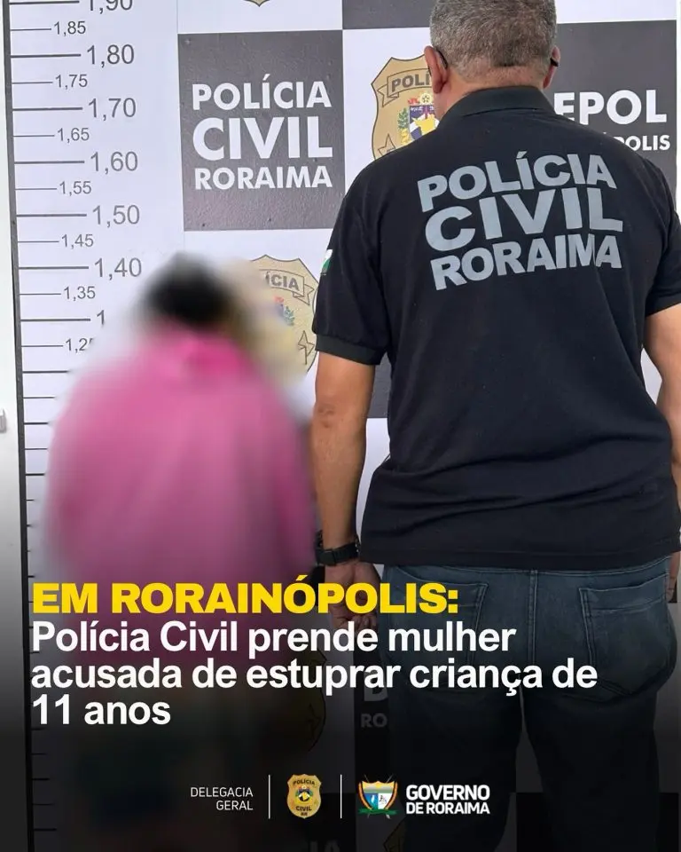 EM RORAINÓPOLIS: Polícia Civil prende mulher acusada de estuprar criança de 11 anos 3 policiacivilderoraima 525674039 18393898462184806 787009262763681614 n