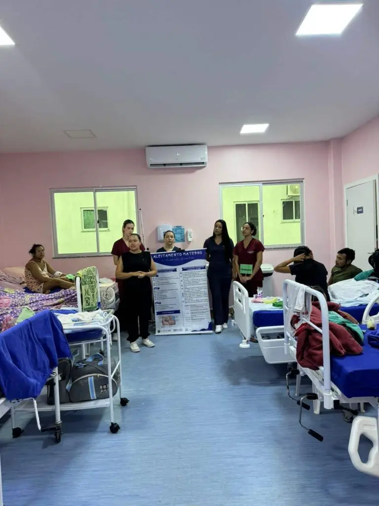 Blitz educativa sobre aleitamento materno no HMI Ascom Sesau 3