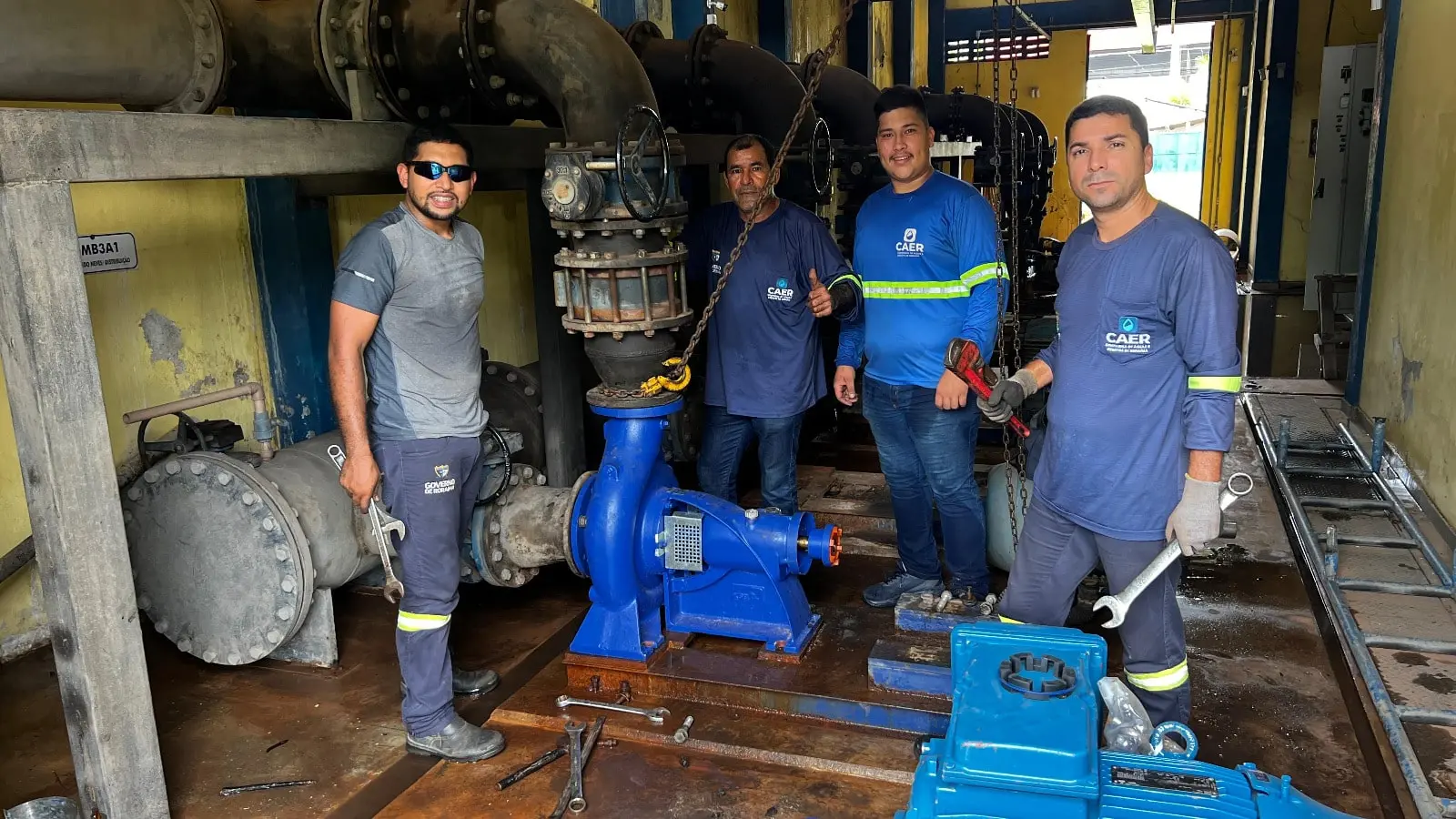 Troca do conjunto motobomba assegura a eficiência do sistema de abastecimento de Boa Vista 1 Substituicao de conjunto motobomba 2