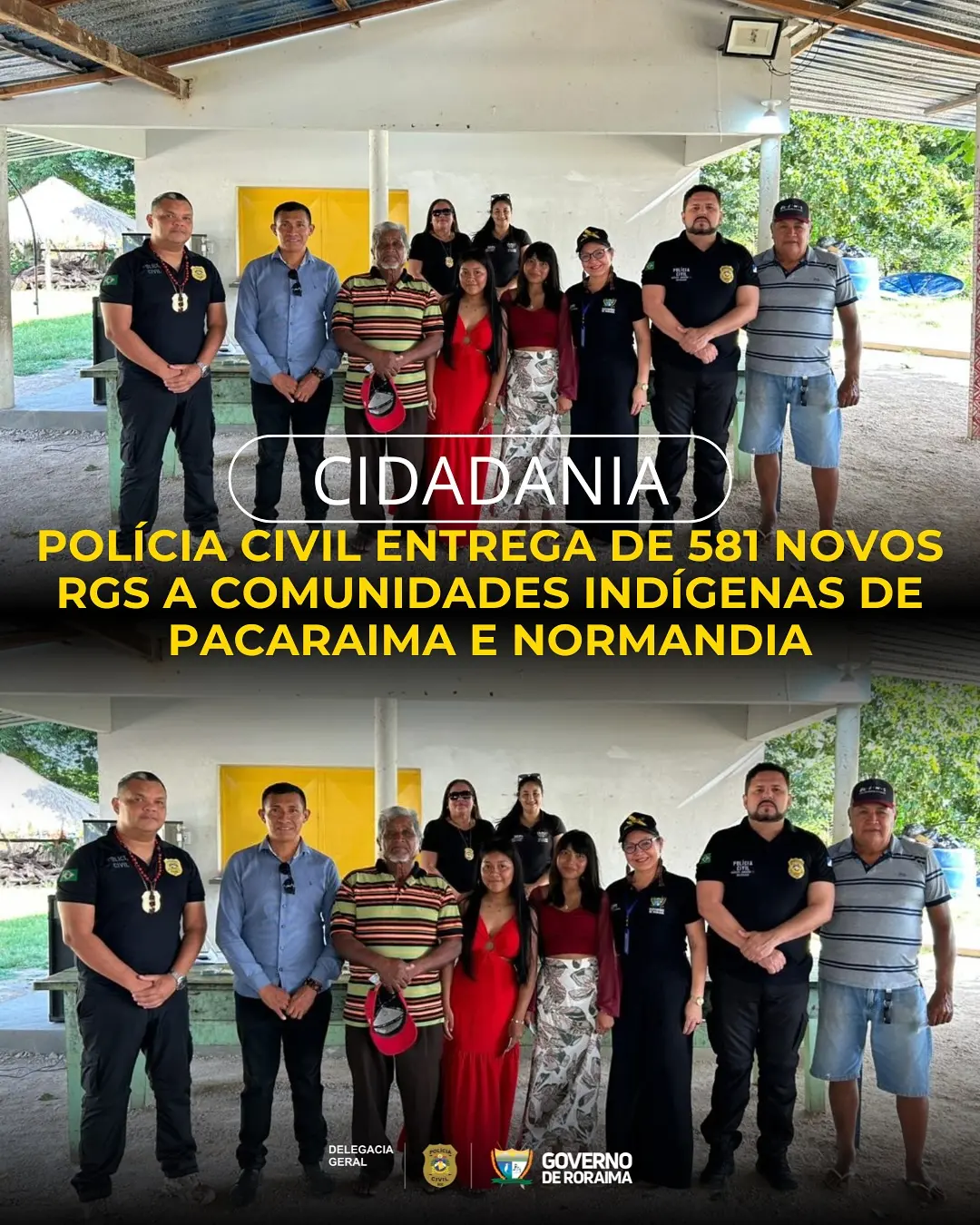CIDADANIA: Polícia Civil entrega de 581 novos RGs a comunidades indígenas de Pacaraima e Normandia 1 policiacivilderoraima 530744787 18394988191184806 3000706681668787465 n