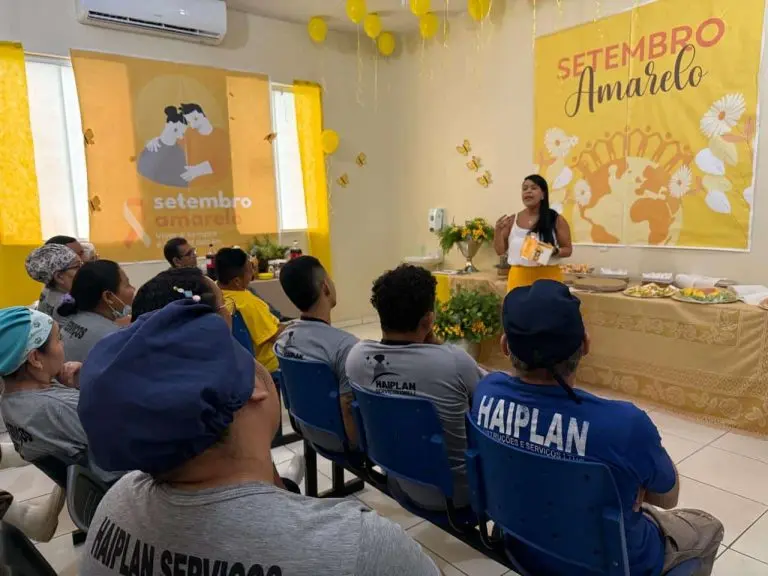 Palestra alusiva a campanha Setembro Amarelo na Policlinica Coronel Mota Ascom Sesau 4