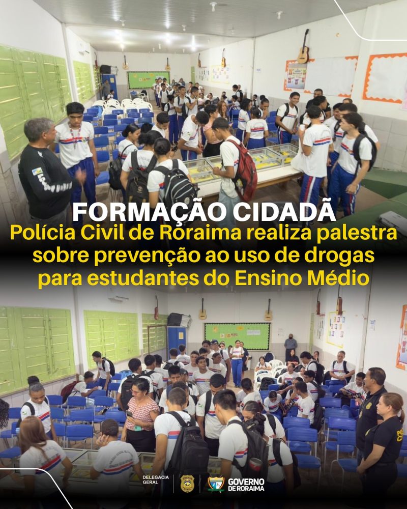FORMAÇÃO CIDADÃ: Polícia Civil de Roraima realiza palestra sobre prevenção ao uso de drogas para estudantes do Ensino Médio 1 policiacivilderoraima 1761148261 3749105804692518949 5532320805 1