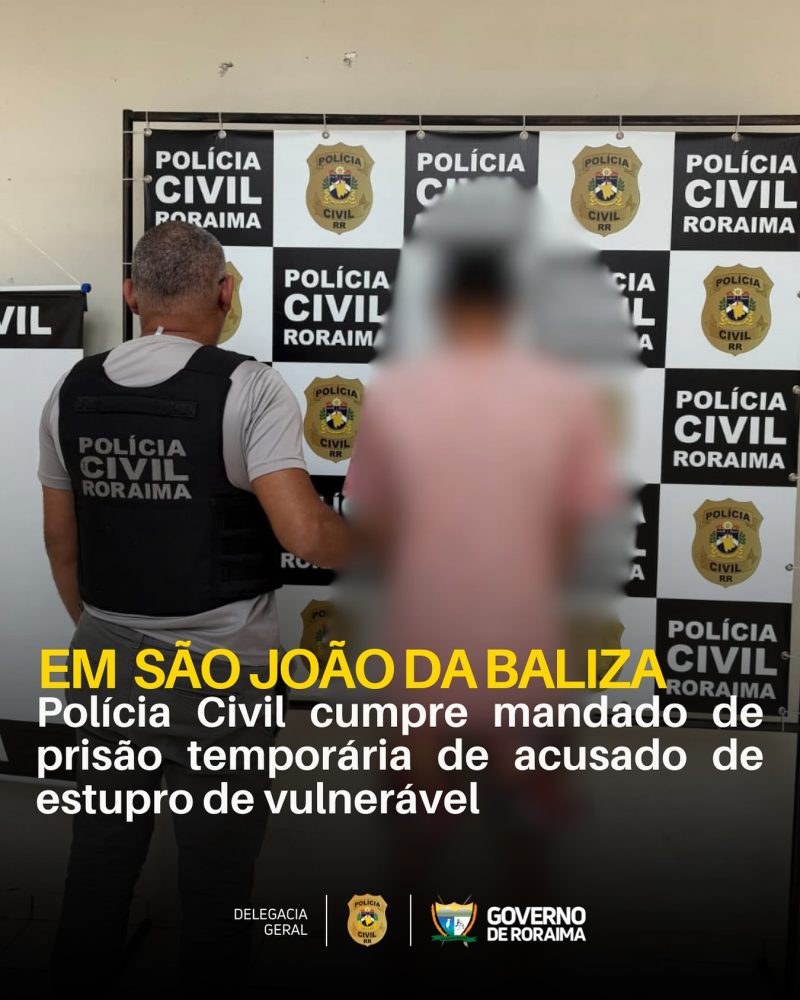 EM SÃO JOÃO DA BALIZA: Polícia Civil cumpre mandado de prisão temporária de acusado de estupro de vulnerável 1 policiacivilderoraima 1761219402 3749702583394051071 5532320805 1